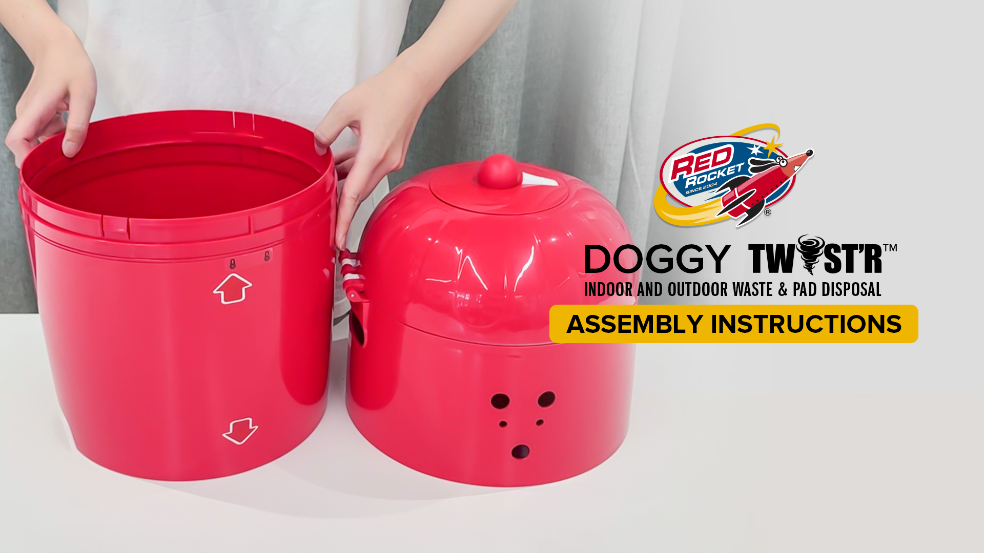 Amazon.com: Red Rocket Pets Dog Poop Trash Can Doggy Twist'R, Odor